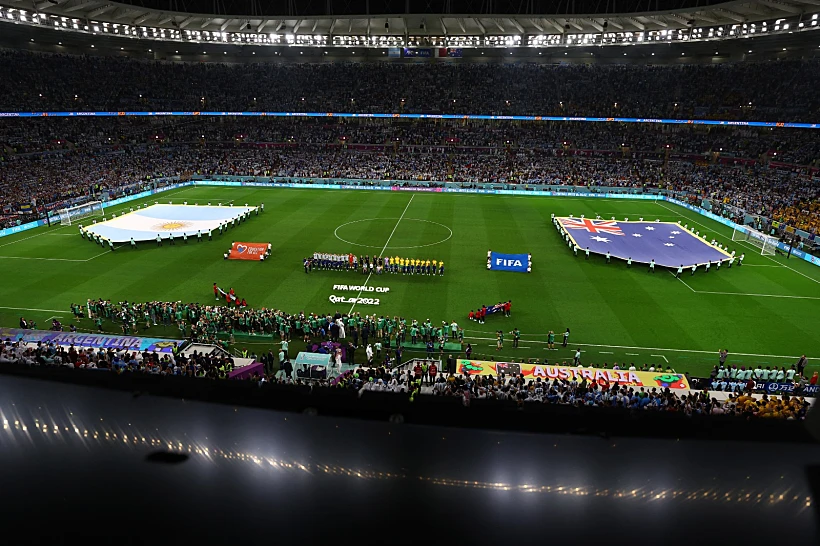 תחילת המשחק - ארגנטינה מול אוסטרליה