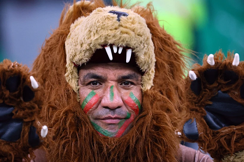 אוהד מרוקו לפני המשחק מול ספרד מונדיאל 2022 בקטר