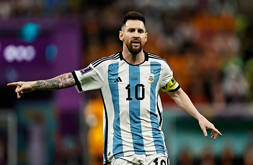 ליונל מסי במשחק מול הולנד