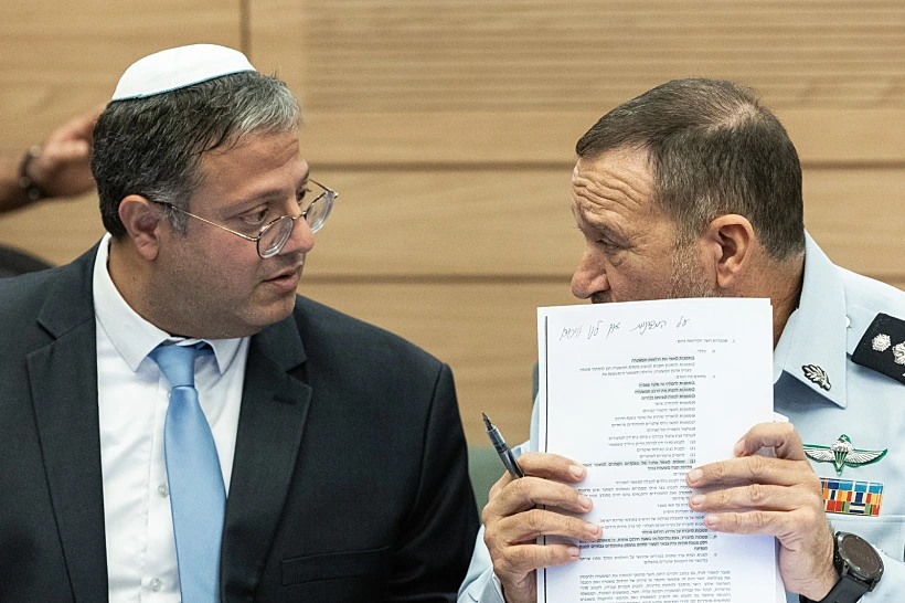 המפכ''ל קובי שבתאי עם השר המיועד לביטחון לאומי איתמר בן גביר