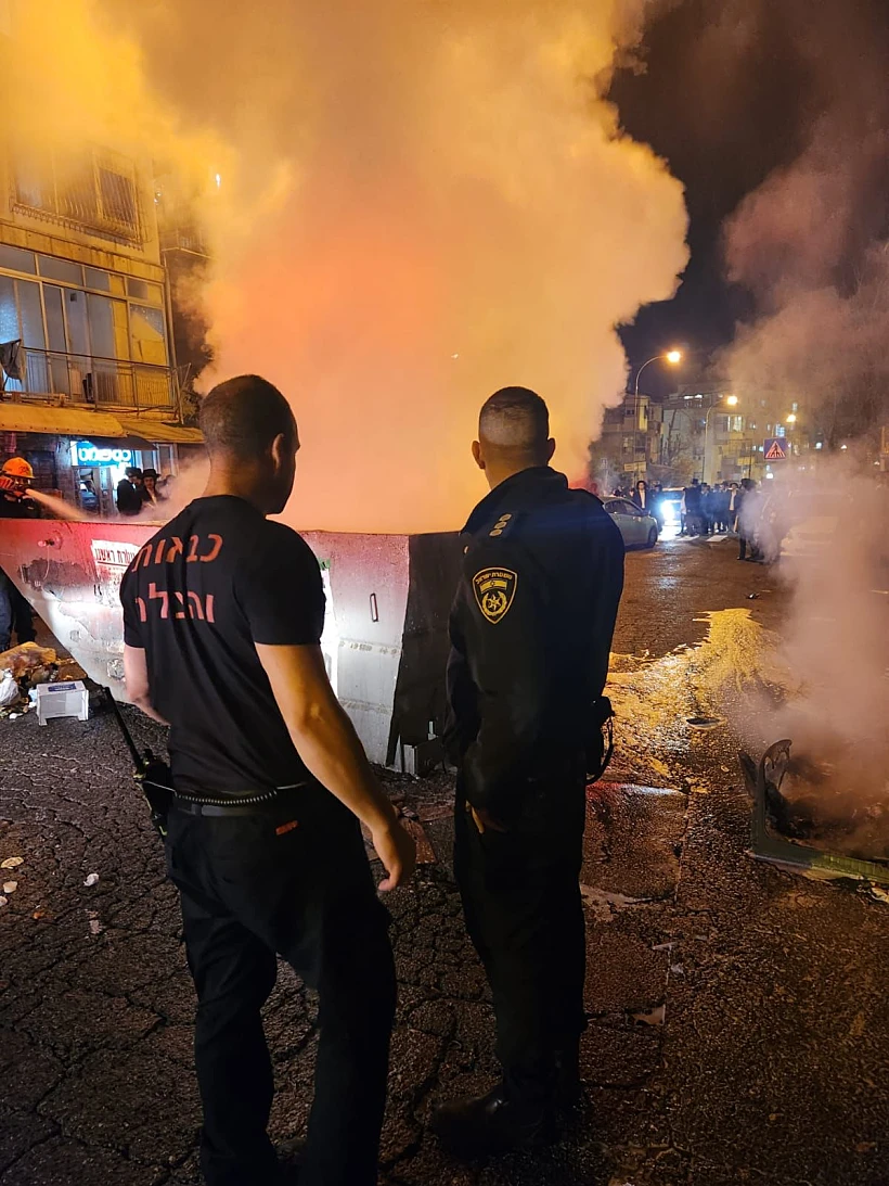 הפרות סדר בהפגנת החרדים בירושלים