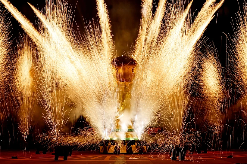 אצטדיון ח'ליפה בדוחה, קטר, לפני המשחק בין מרוקו לקרואטיה על המקום השלישי