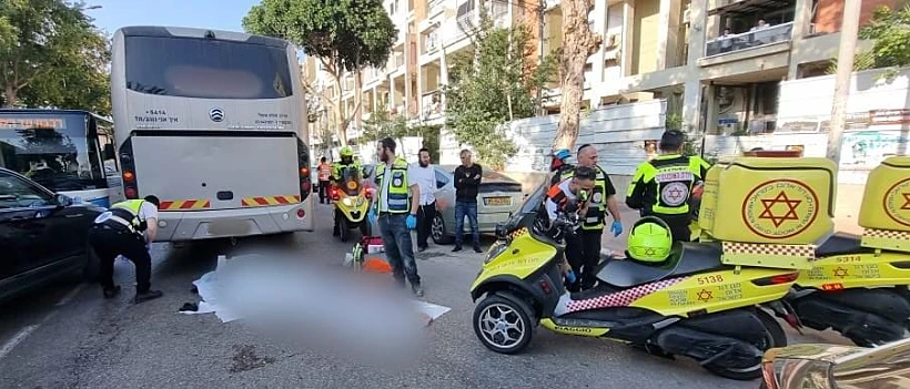 זירת התאונה באשדוד