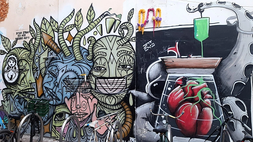אמנות רחוב נחלת בנימין. צילום: מיכל בן ארי מנור