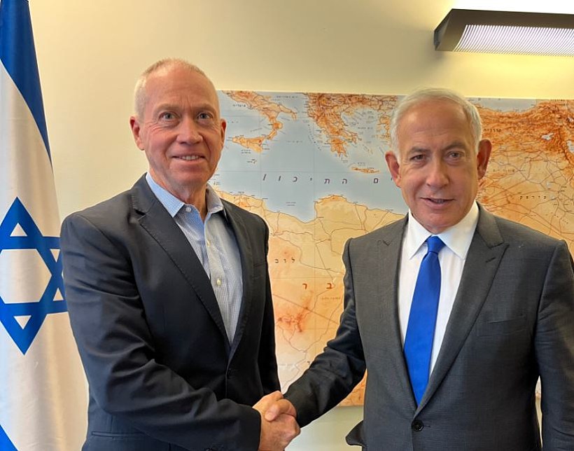 שר הביטחון יואב גלנט ונתניהו