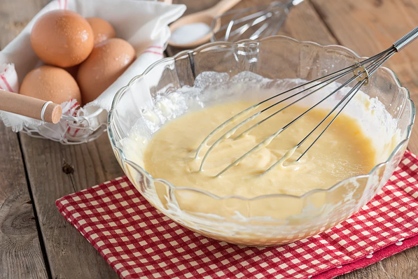 Mixing,batter,for,butter,cake,or,pancake.