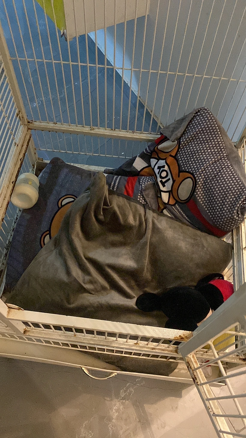 הכלוב בו היה כלוא הילד