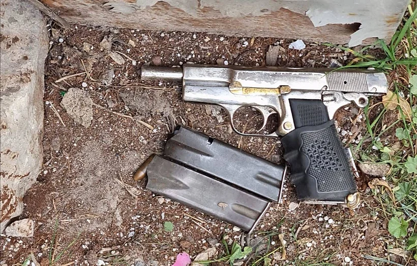 האקדח של המחבל שביצע את הפיגוע בעיר דוד