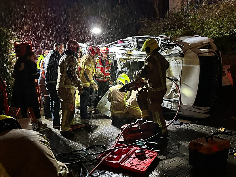 זירת התאונה בירושלים