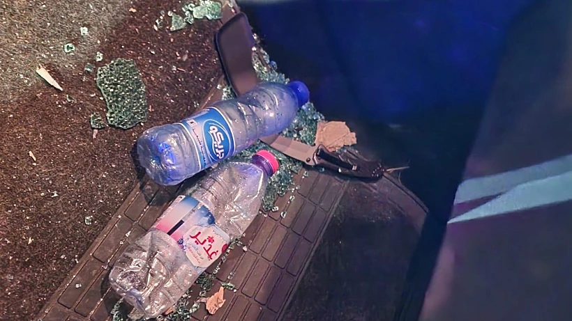 הסכין שנמצאה ברכבו של החשוד בירושלים