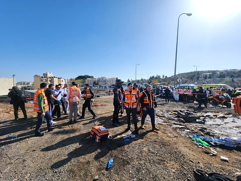 זירת הפיגוע ברמות בירושלים היום