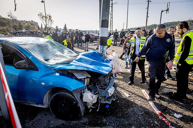 זירת הפיגוע בשכונת רמות בירושלים