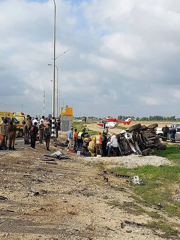 זירת התאונה בצומת אורים