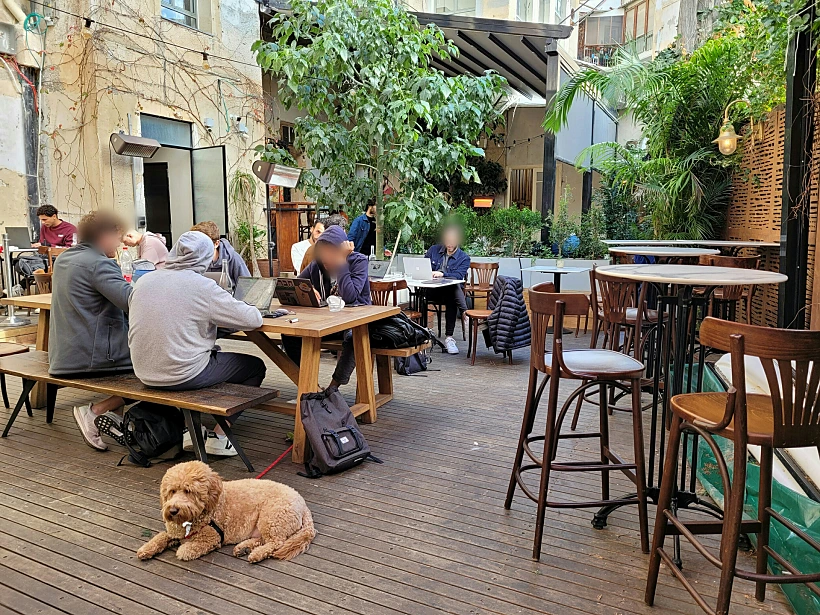 חצר אחורית במלון אסמלבאז'