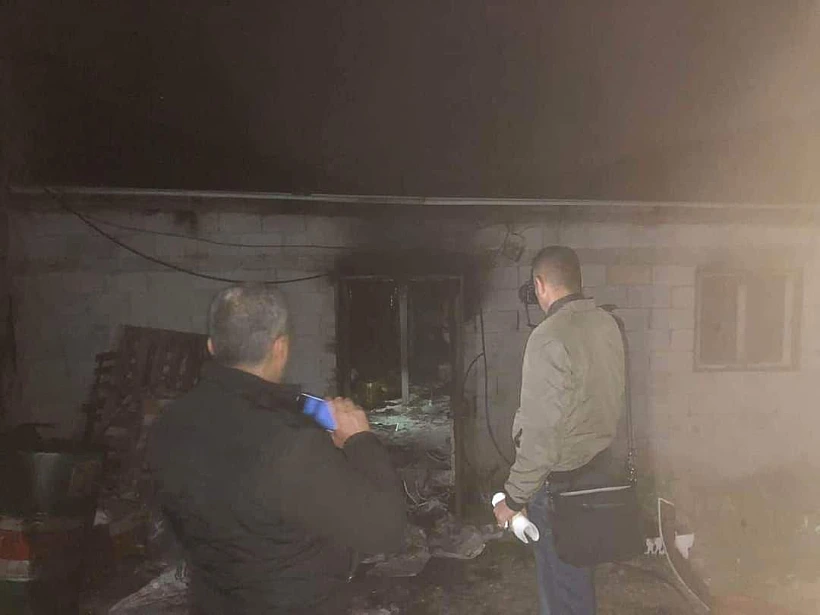 שריפת חווה פלסטינית בסלפית