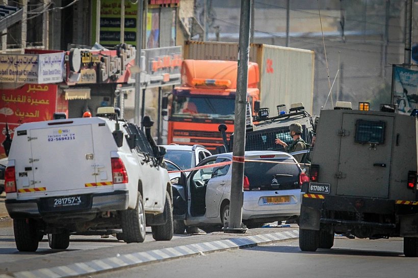 זירת פיגוע הירי בחווארה