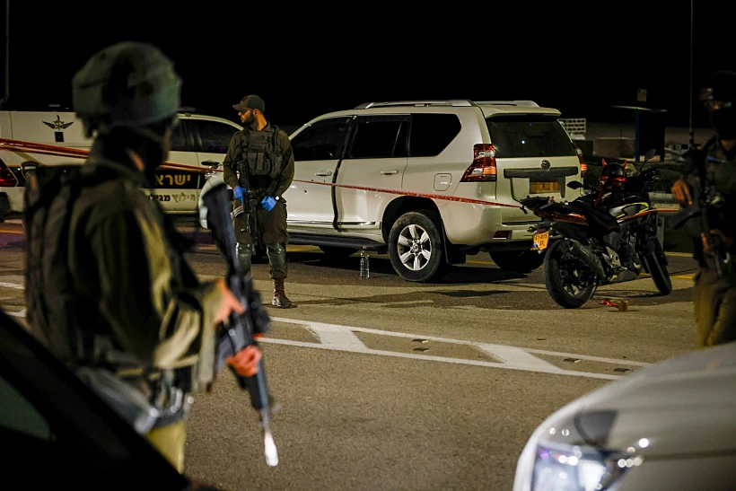 זירת הפיגוע בצומת בית הערבה