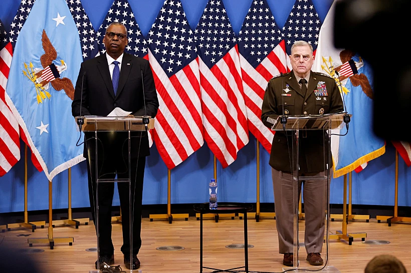 שר ההגנה האמריקני לויד אוסטין והגנרל מארק מילי