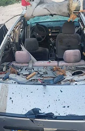 הרכב שבו נסעו שלושת המחבלים