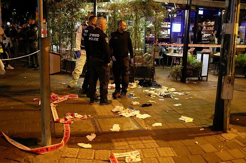 זירת הפיגוע בדיזנגוף