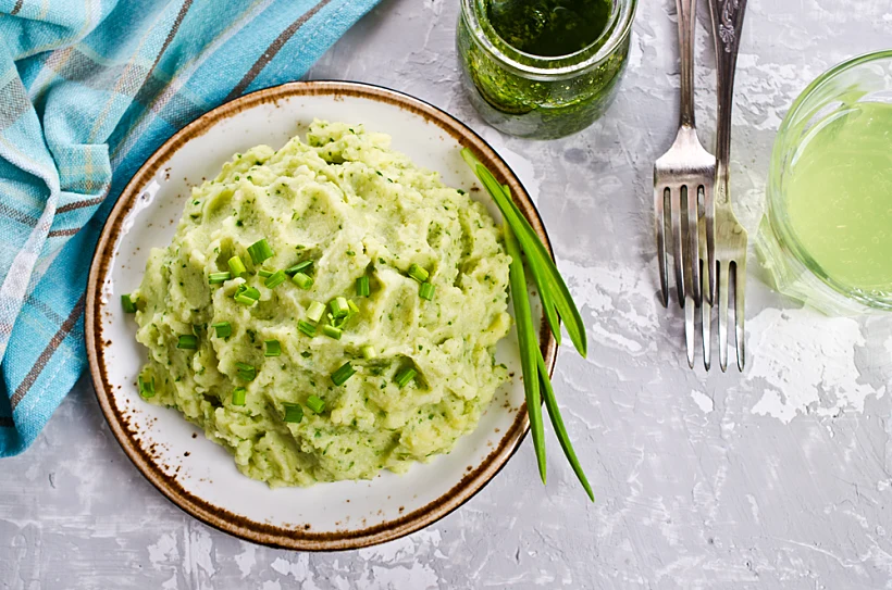 פירה עם שעועית ירוקה