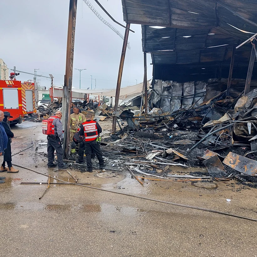 שריפה בשוק הבדואי ברהט