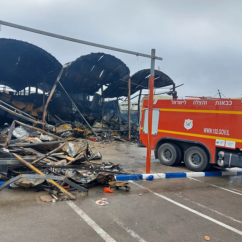 שריפה בשוק הבדואי ברהט