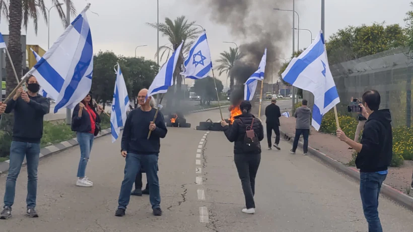 ההפגנה בנמל אשדוד