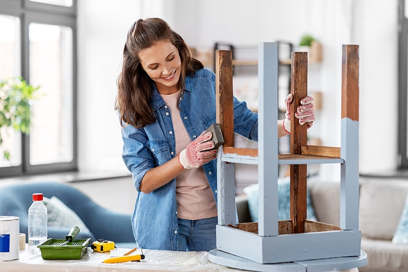 Furniture,renovation,,diy,and,home,improvement,concept, ,happy,smiling