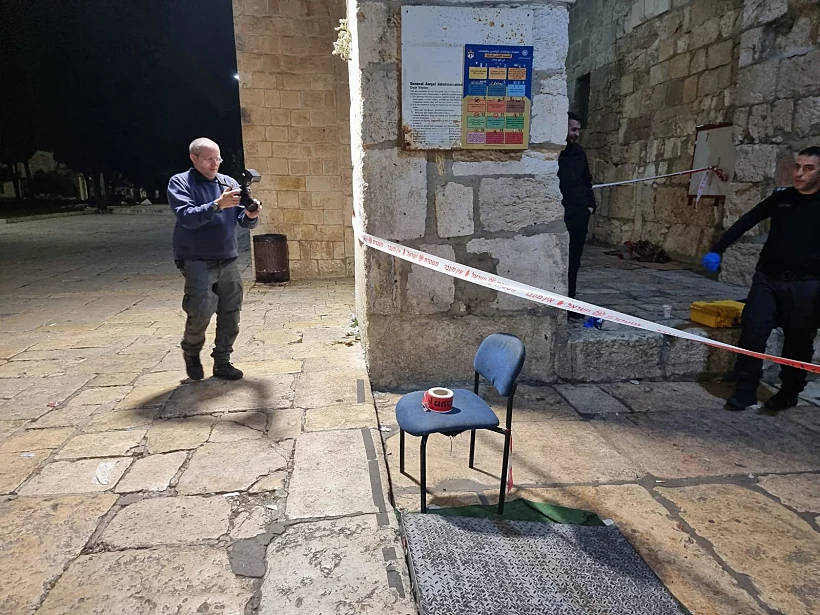 זירת ניסיון הפיגוע בעיר העתיקה