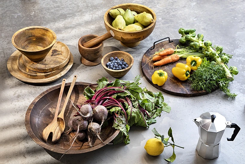 כלי הגשה מעץ מנגו