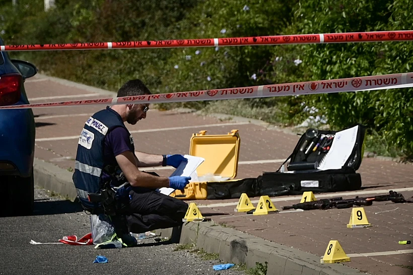 זירת הפיגוע בצומת צריפין