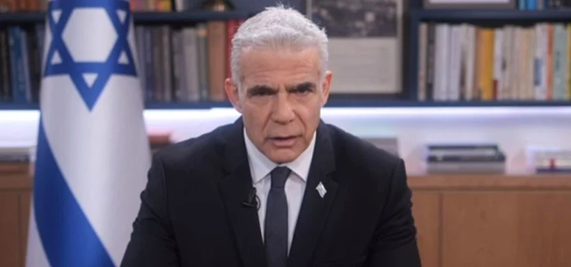 יאיר לפיד בהצהרתו, הערב