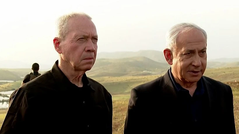 רה''מ נתניהו ושר הביטחון גלנט בזירת הפיגוע בבקעת הירדן