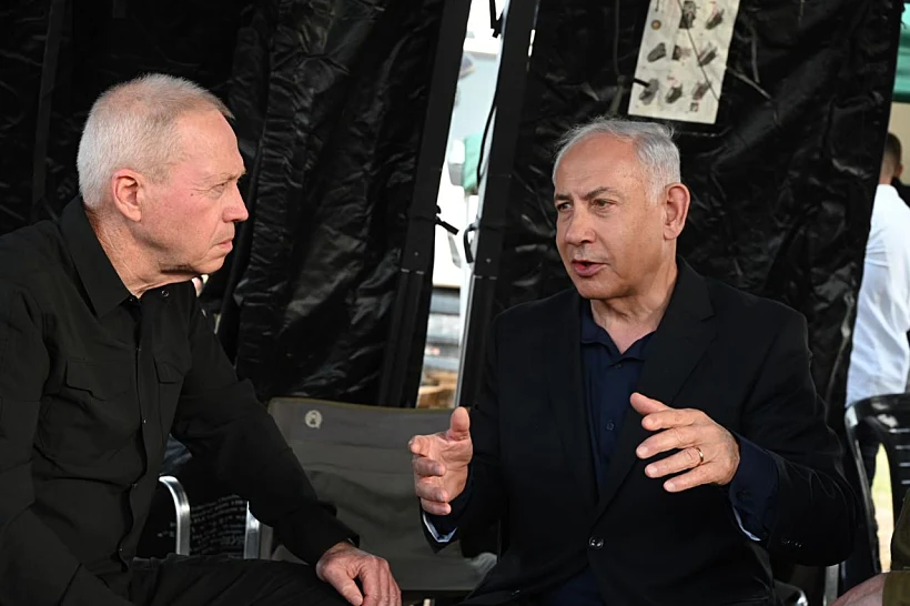 רה''מ נתניהו ושר הביטחון גלנט בזירת הפיגוע בבקעת הירדן