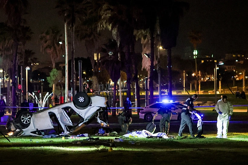 זירת הפיגוע בטיילת תל אביב