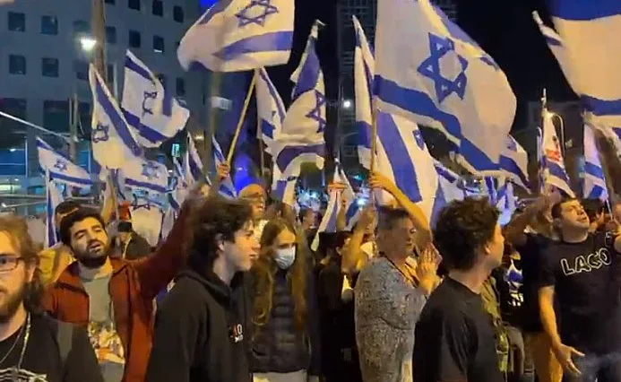 המפגינים בקפלן הערב