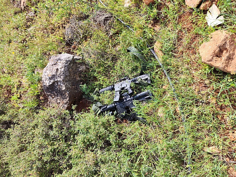 נשקי המחבלים שאותרו