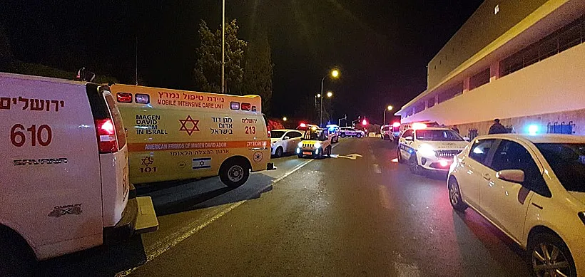 זירת פיגוע הדריסה בירושלים ב-2020