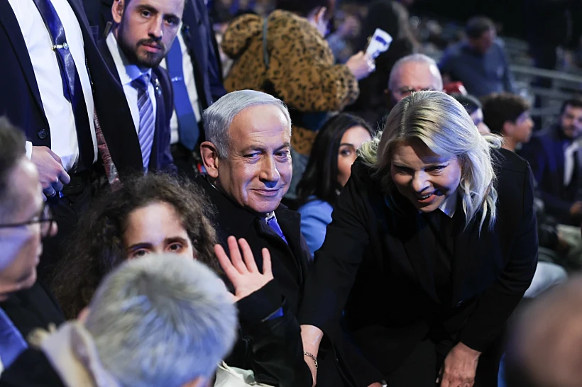 בנימין נתניהו ורעייתו שרה בטקס