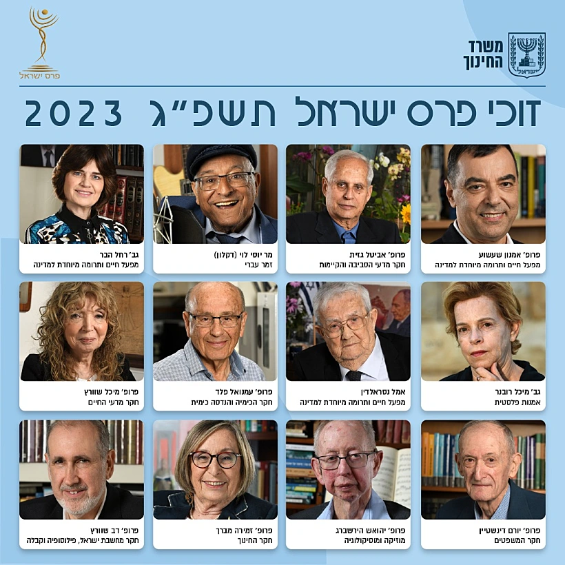 זוכי טקס פרס ישראל תשפ''ג