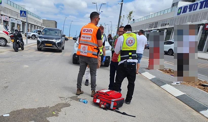 זירת התאונה בקריית גת