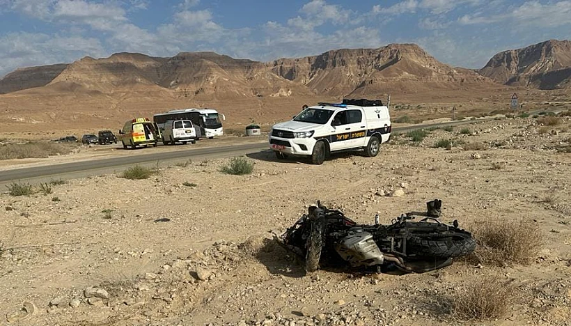 זירת התאונה בכביש 90