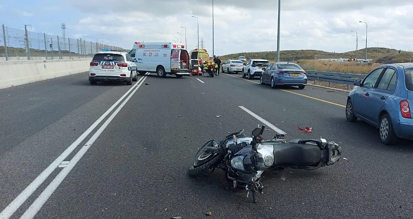 זירת התאונה בכביש 20