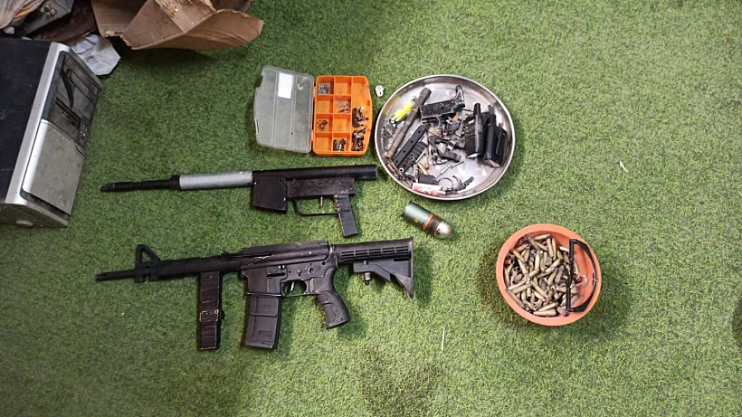 הנשקים והאמל''ח שנתפסו בפעולה בג'נין