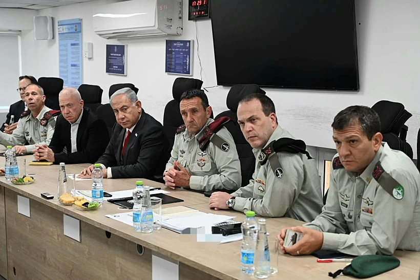 רה''מ נתניהו, שר הביטחון גלנט והרמטכ''ל הרצי הלוי בהערכת מצב