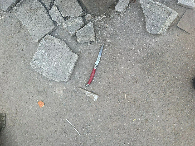 הסכין של המחבלת שדקרה בחווארה