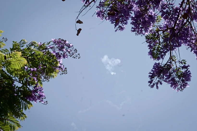 יירוט של כיפת ברזל מעל שמי תל אביב