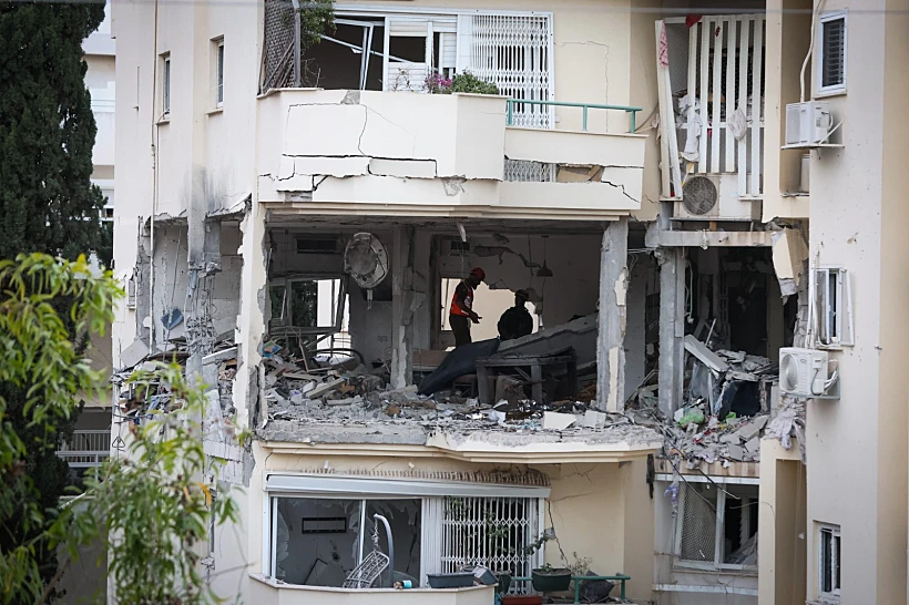 הבניין שנפגע