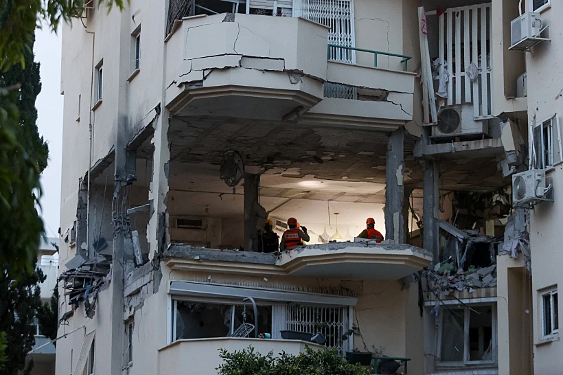 הבניין שנפגע ברחובות